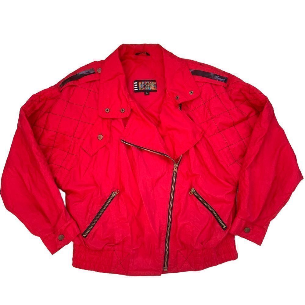 𝅺VINTAGE 80s Batwing RE Sport Windbreaker Quilted Jacket